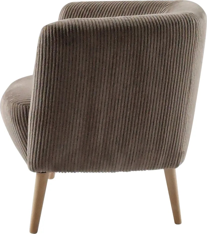 Fotel, szürkésbézs Taupe/bükk, ALIEN