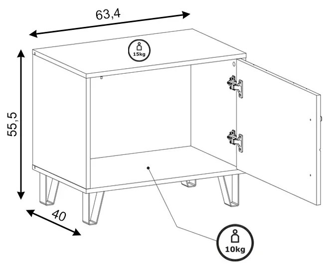 BILBAO SZAFKA BL20 CRAFT TABACO/GRAFIT