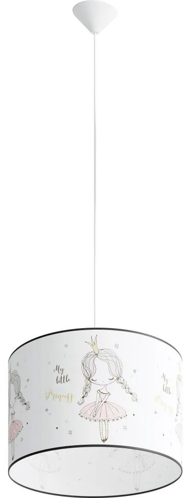 Sollux SL.1415 - Gyerek csillár zsinóron PRINCESS 1xE27/15W/230V átm. 40 cm