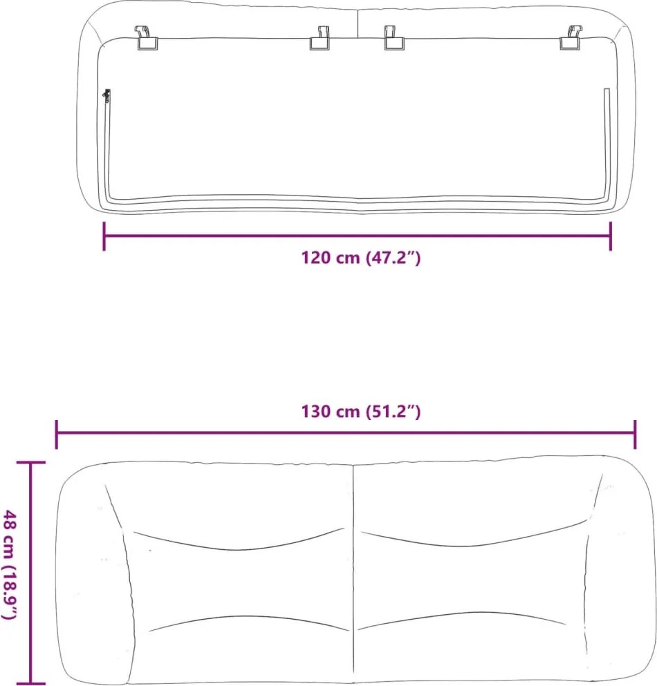 sötétszürke szövet fejtámla párna Hvar 120 cm