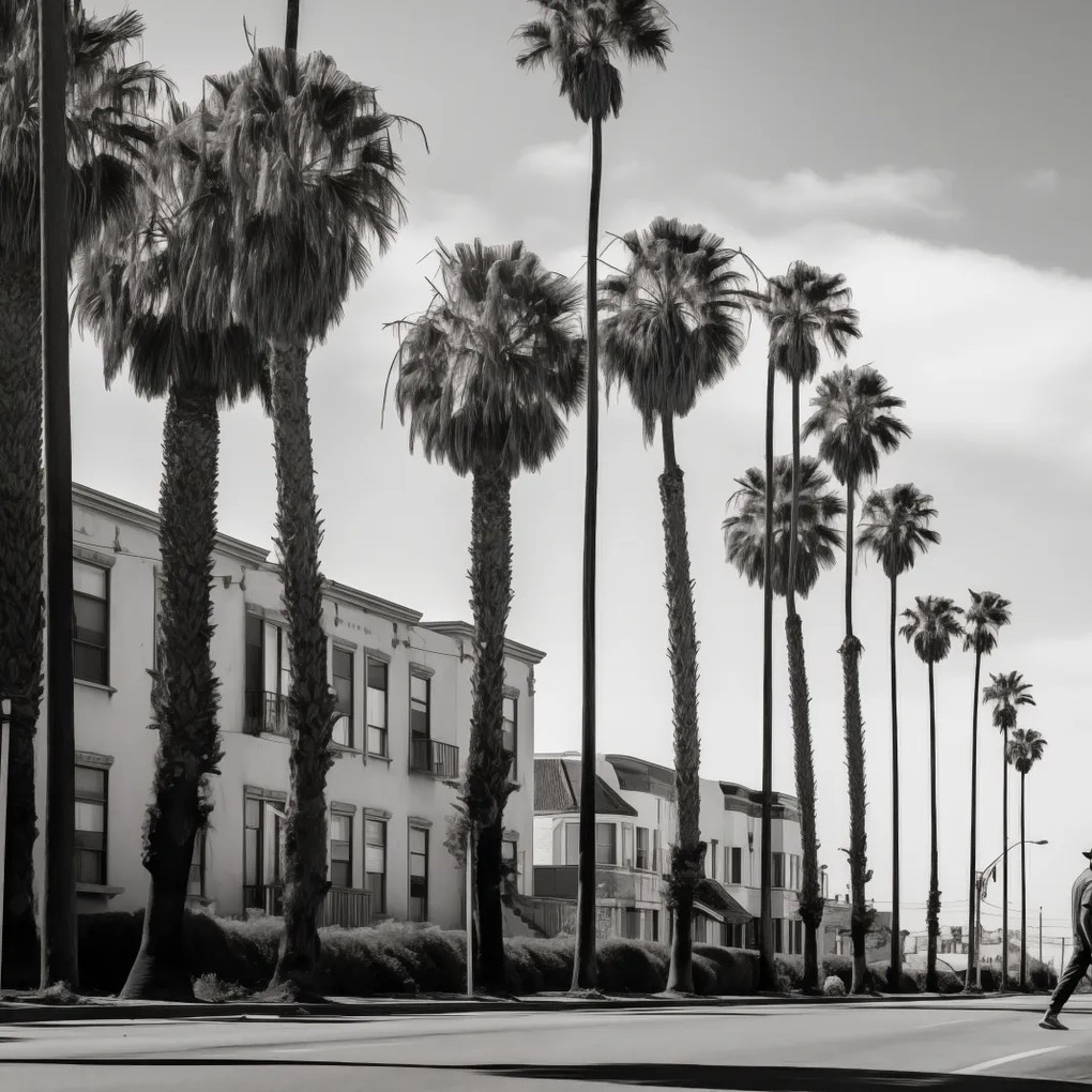 Poszter 20x20cm Séta a pálmafák árnyékában