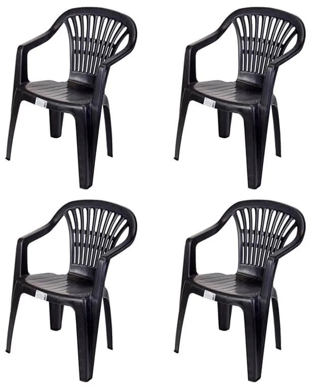Flen kerti szék Antracit - 4 DB SX