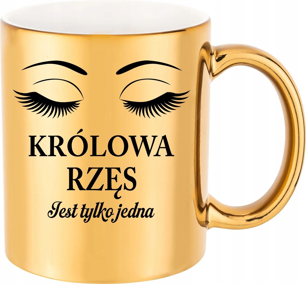 Arany Bögre Szempilla Stylist Királynő Csak Egy Születésnap Ünnep