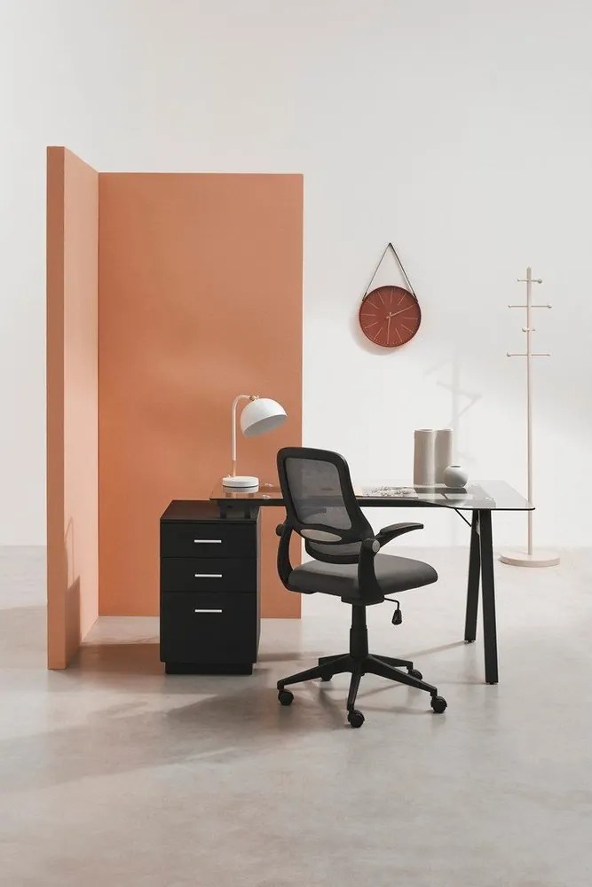 Fekete kárpitozott irodai szék Gilmore – Yes Everyday