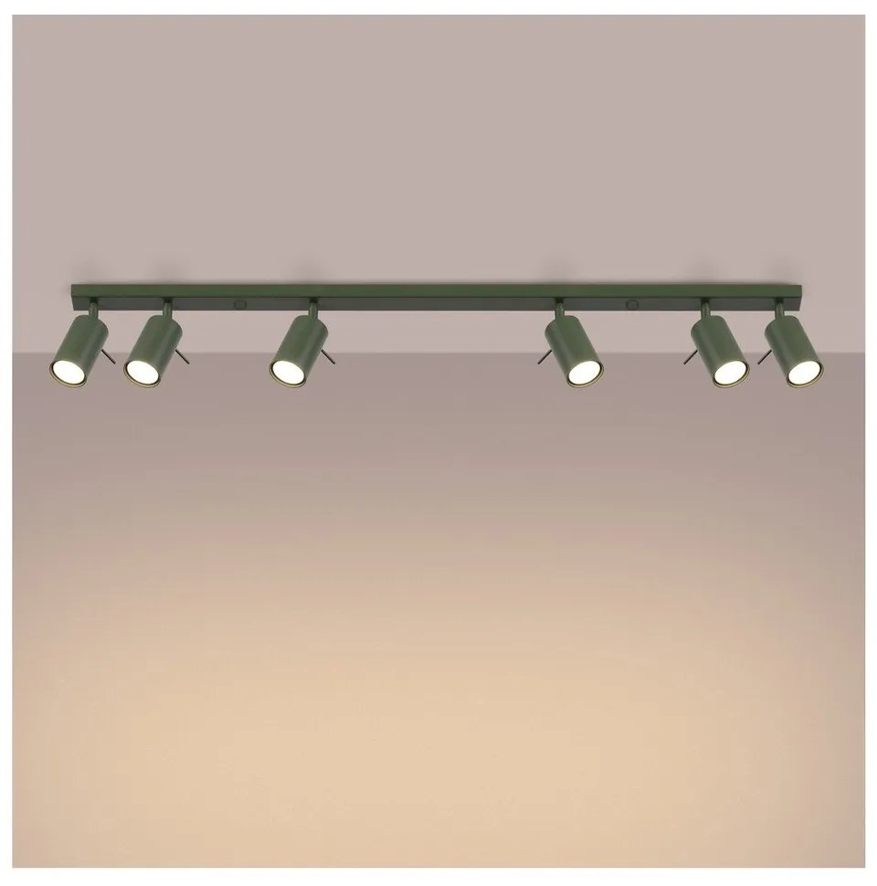 Zöld spotlámpa 6x117 cm Etna – Sollux