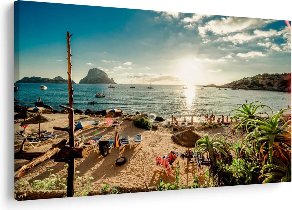 Kép - Strand emberekkel (90x60 cm)