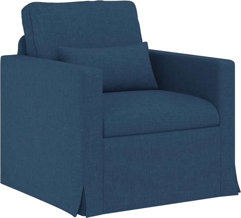 vidaXL Kanapé Kék 78 x 78 x 80 cm szövet