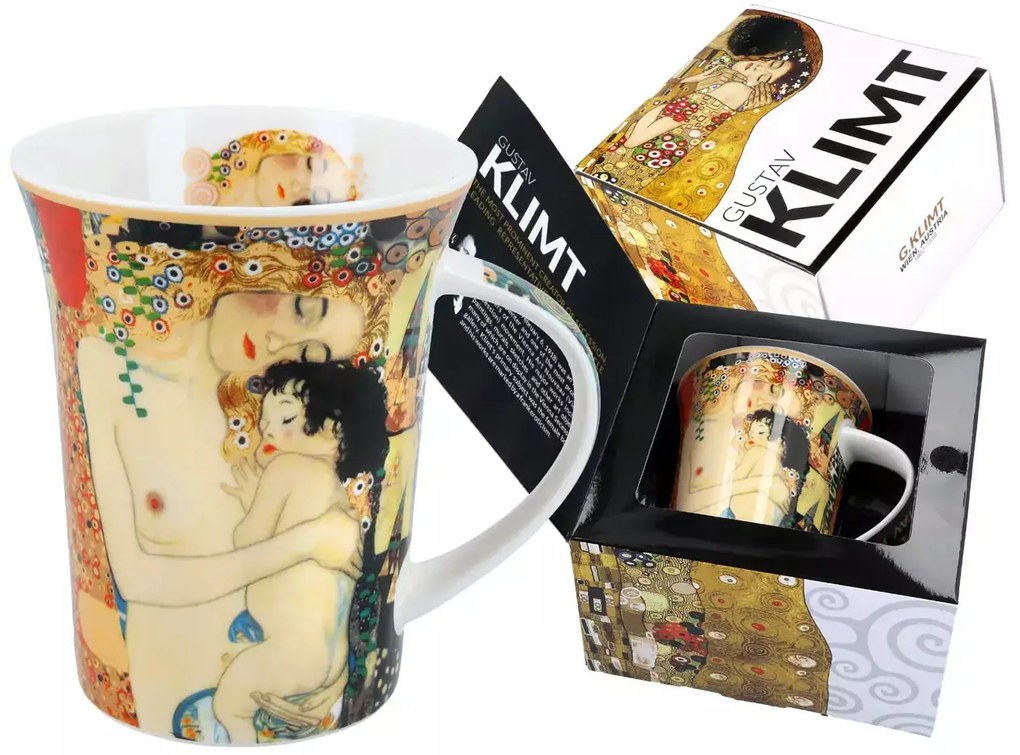 Klimt porcelán bögre díszdobozban Anya gyermekével 350 ml