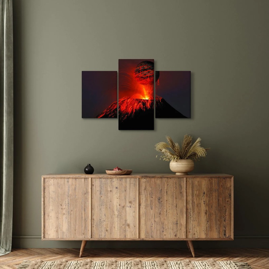 Egy vulkán képe (90x60 cm)