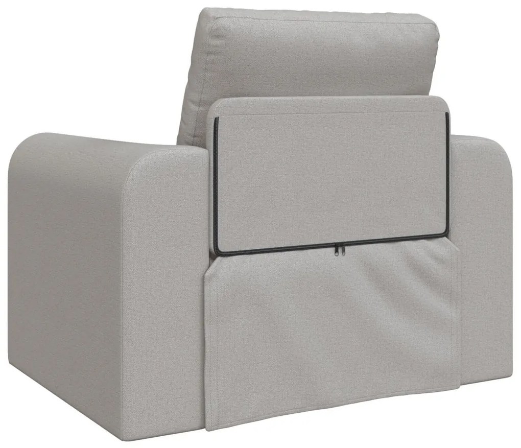 Padlós Sofa Ágy 2 az 1-ben Felhőszürke 98x71x83 cm Textil