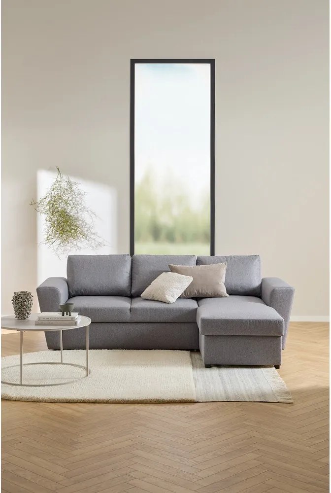 Szürke acél kerek dohányzóasztal ø 80 cm Seaford – Actona