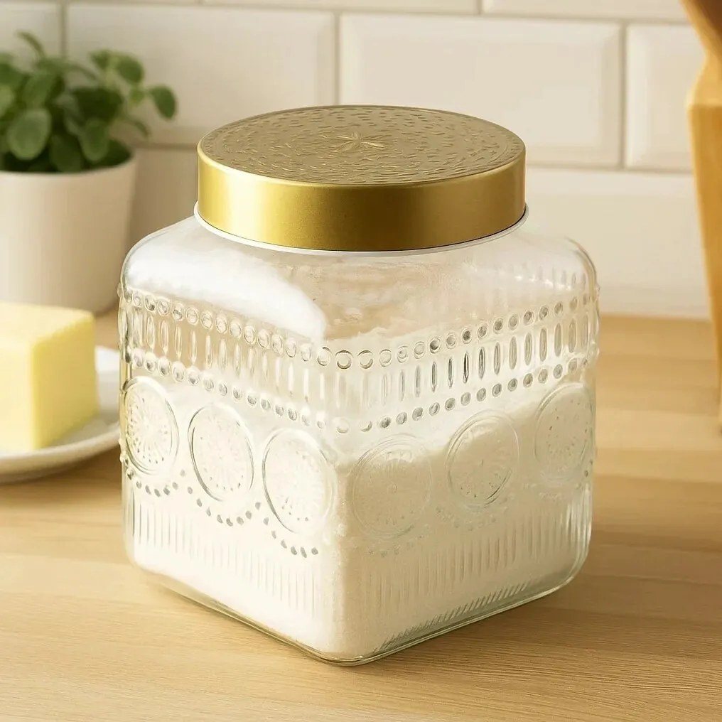 Altom Üvegedény szett arany fedéllel Daisy 1,8 l,4 db, 1,8 l