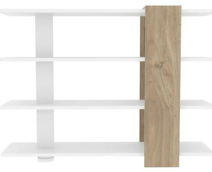 Nur White and Walnut könyvespolc