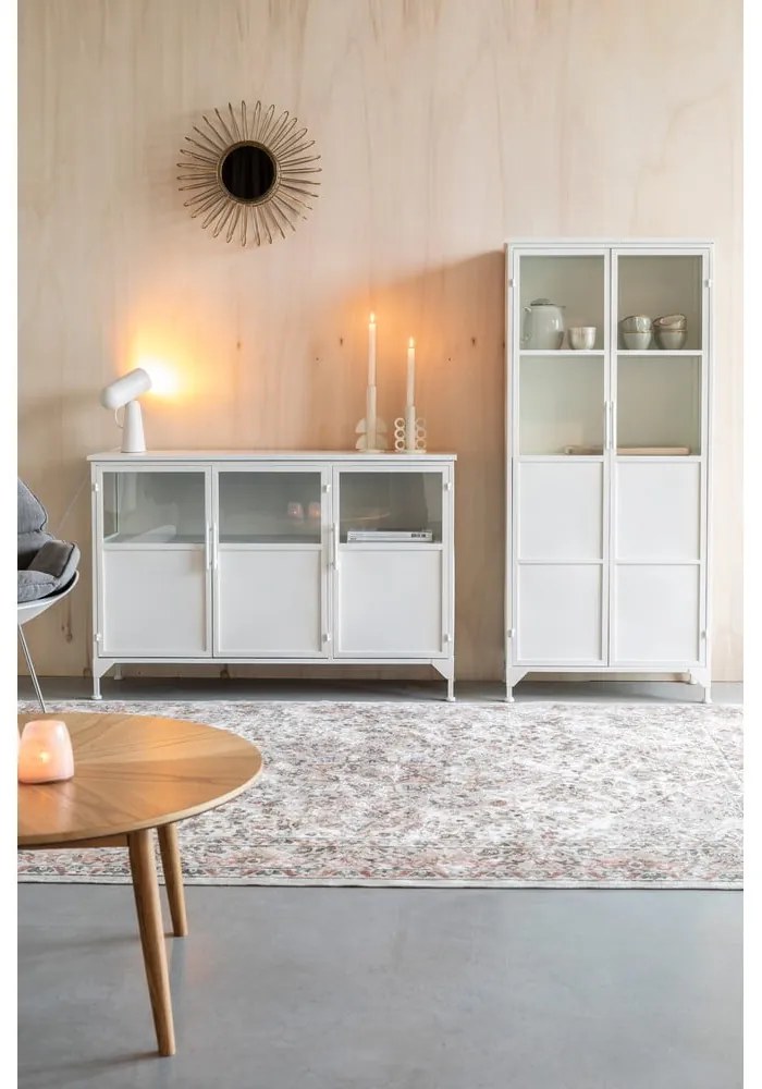 Fehér fém tálalószekrény 35x150 cm Miya – White Label