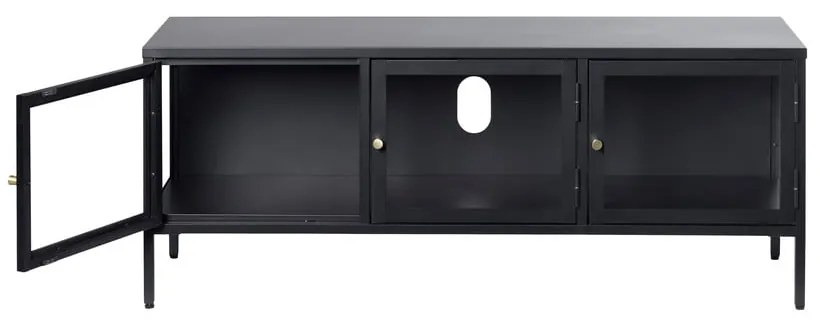 Fekete fém TV-állvány 132x52 cm Carmel – Unique Furniture