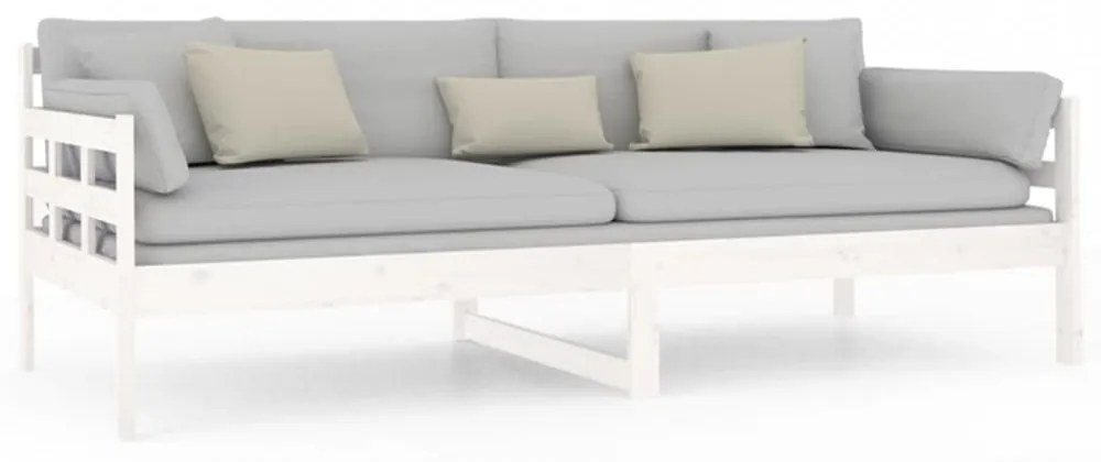 fehér tömör fenyőfa kanapéágy 90 x 200 cm