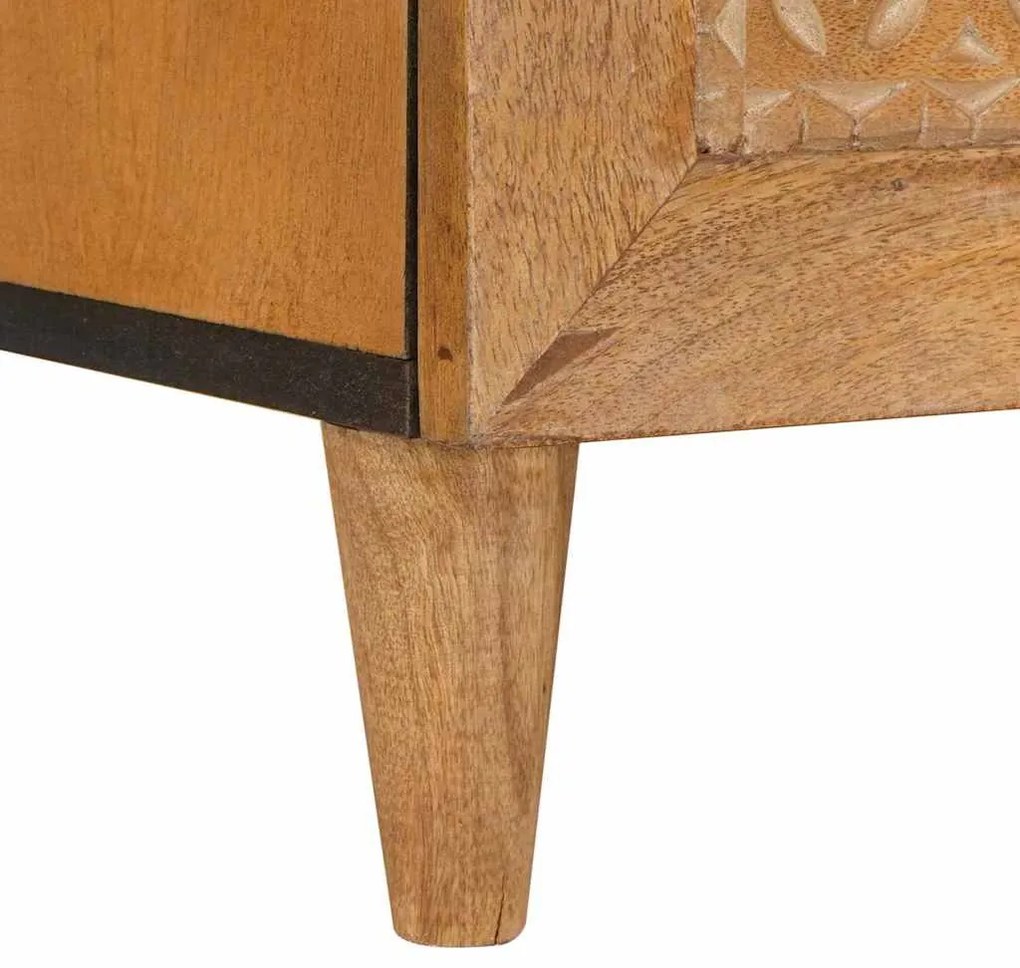 vidaXL Éjjeliszekrény Világos Barna 50 x 33 x 62 cm Tömör akácfa