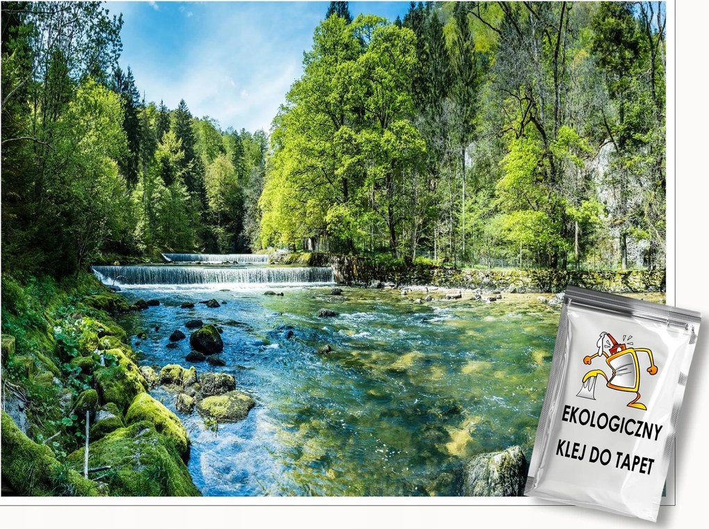 Fotótapéta Vízesés 3D Erdő Természet Tájkép Nappali Falikép 350x250