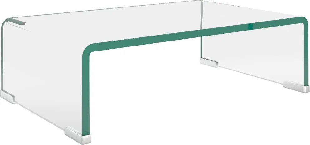 vidaXL átlátszó üveg TV/monitor állvány 40x25x11 cm