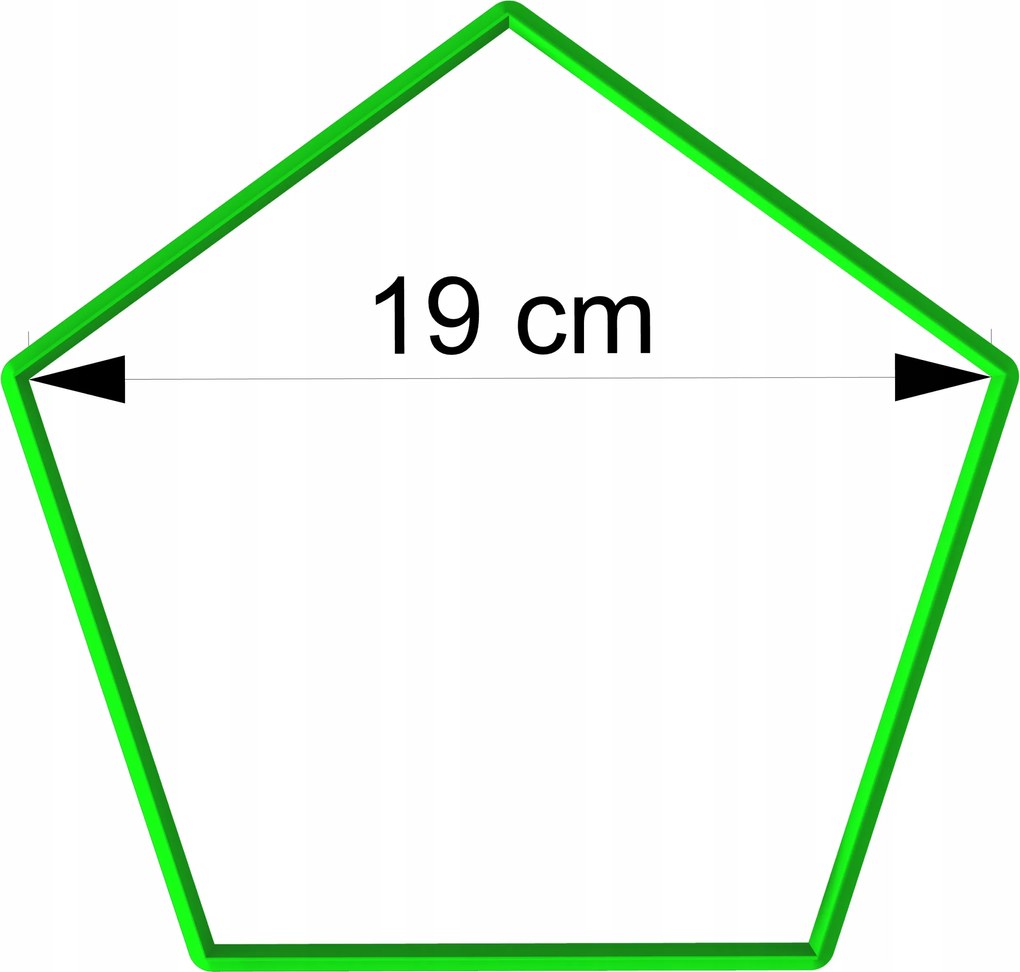 Forma Lyukasztó Mézeskalács kiszúró geometrikus figurák Ötszög 19cm