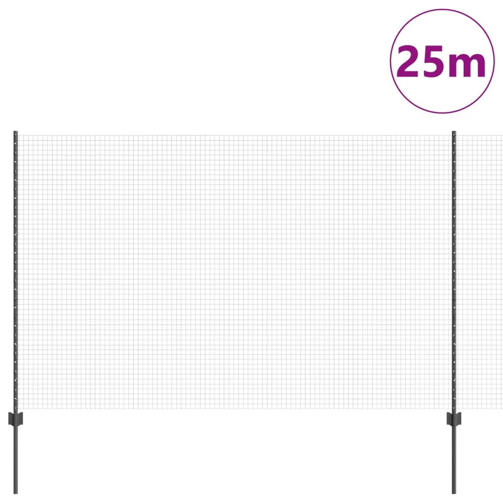 Hegesztett drótkerítés szett 2 db-os Szürke Fém Nagy Tartós