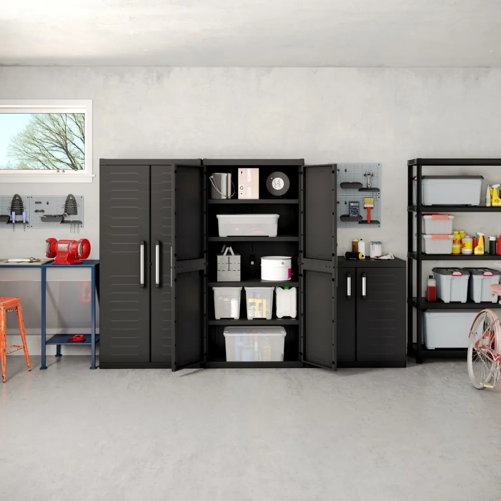 Keter Kétajtós Detroit XL magas műanyag szekrény