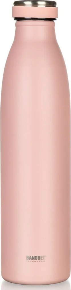 Banquet SANS rozsdamentes hőálló termosz 750 ml, lazacszínű