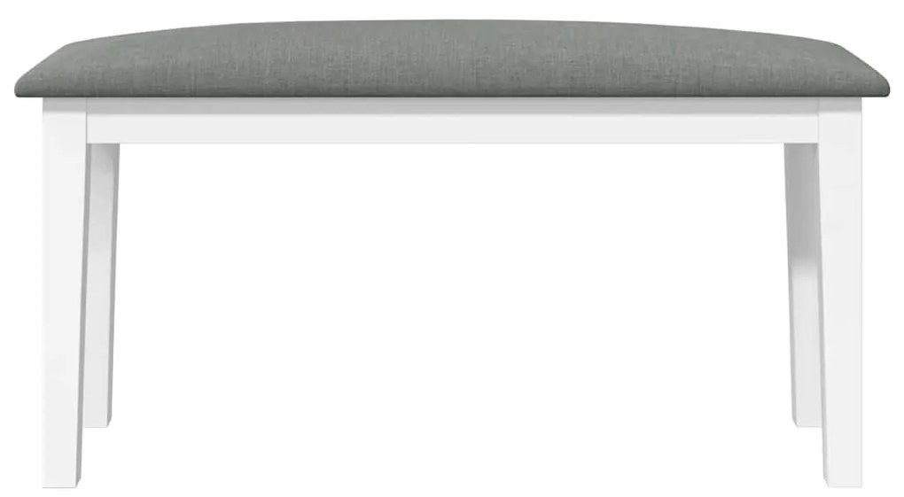 fehér tömörfa gumiból pad 90 cm