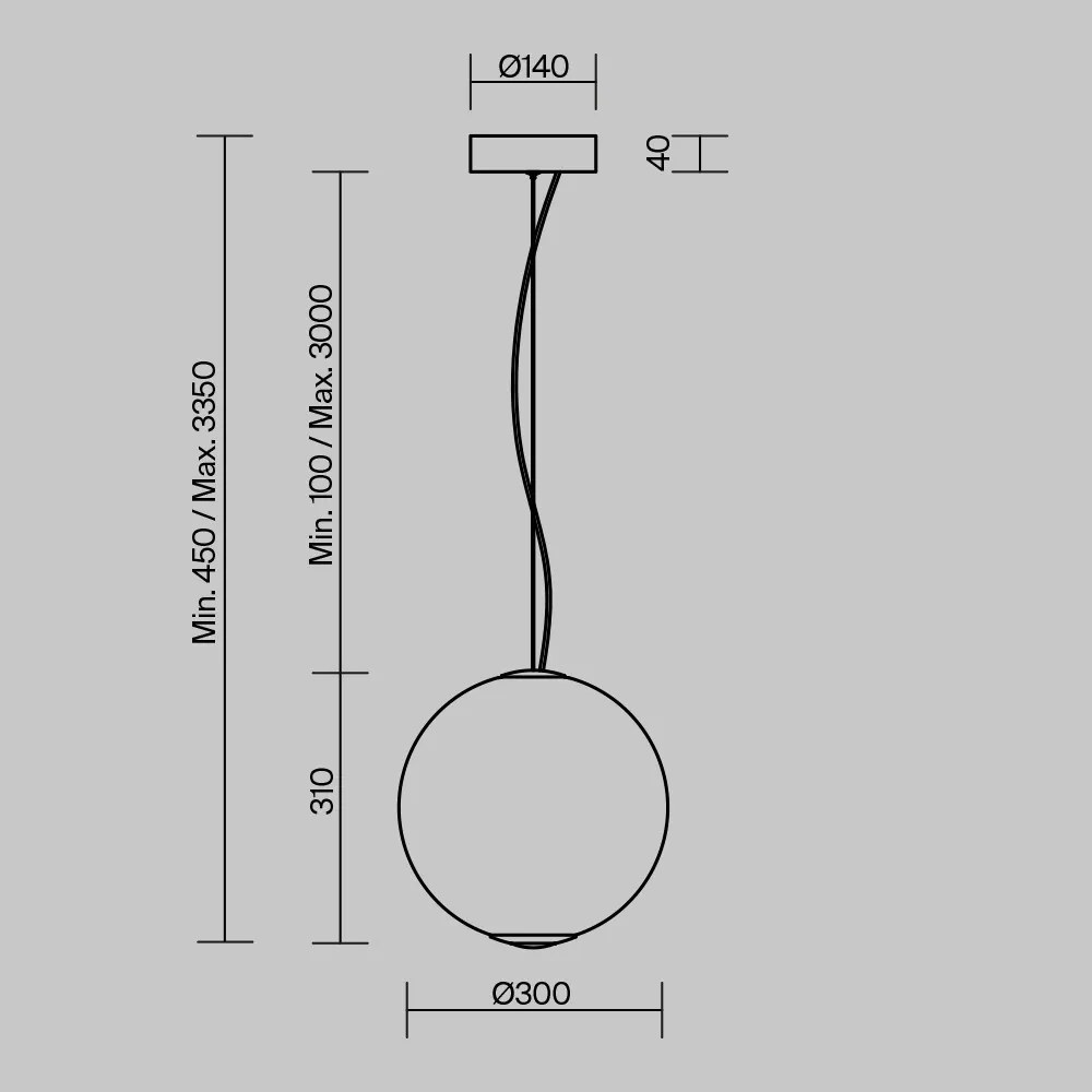 MAYTONI MOD397PL-L15CH2-7K BRUMA Egyágú Függesztett Lámpa Fém LED IP20