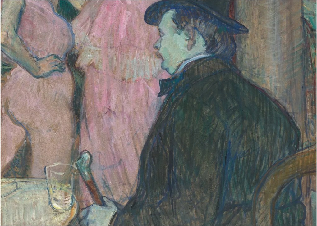 Üveg kép - Henri de Toulouse-Lautrec, Maxime Dethomas, reprodukciók (70x50 cm)
