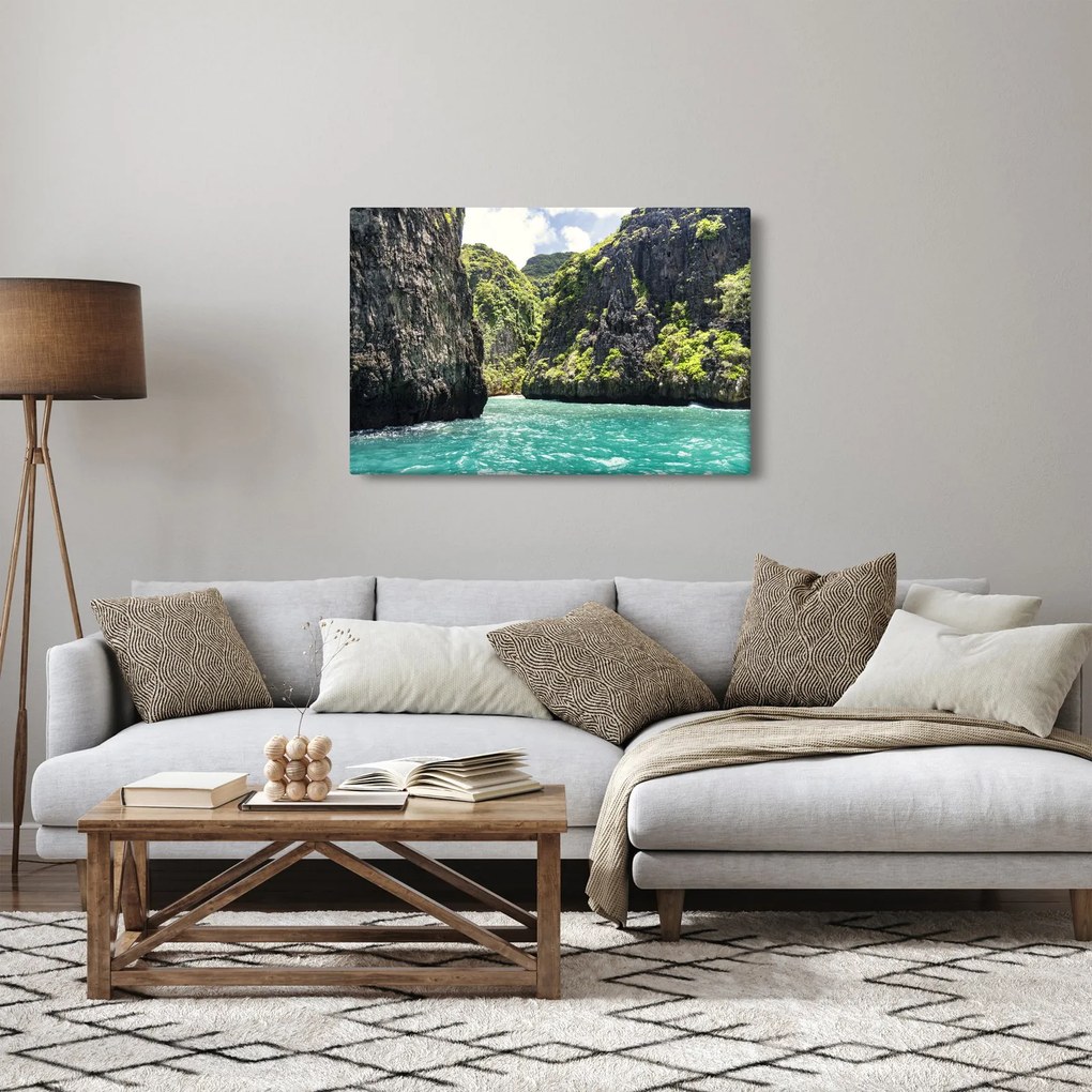 A hegyi folyó képe (90x60 cm)