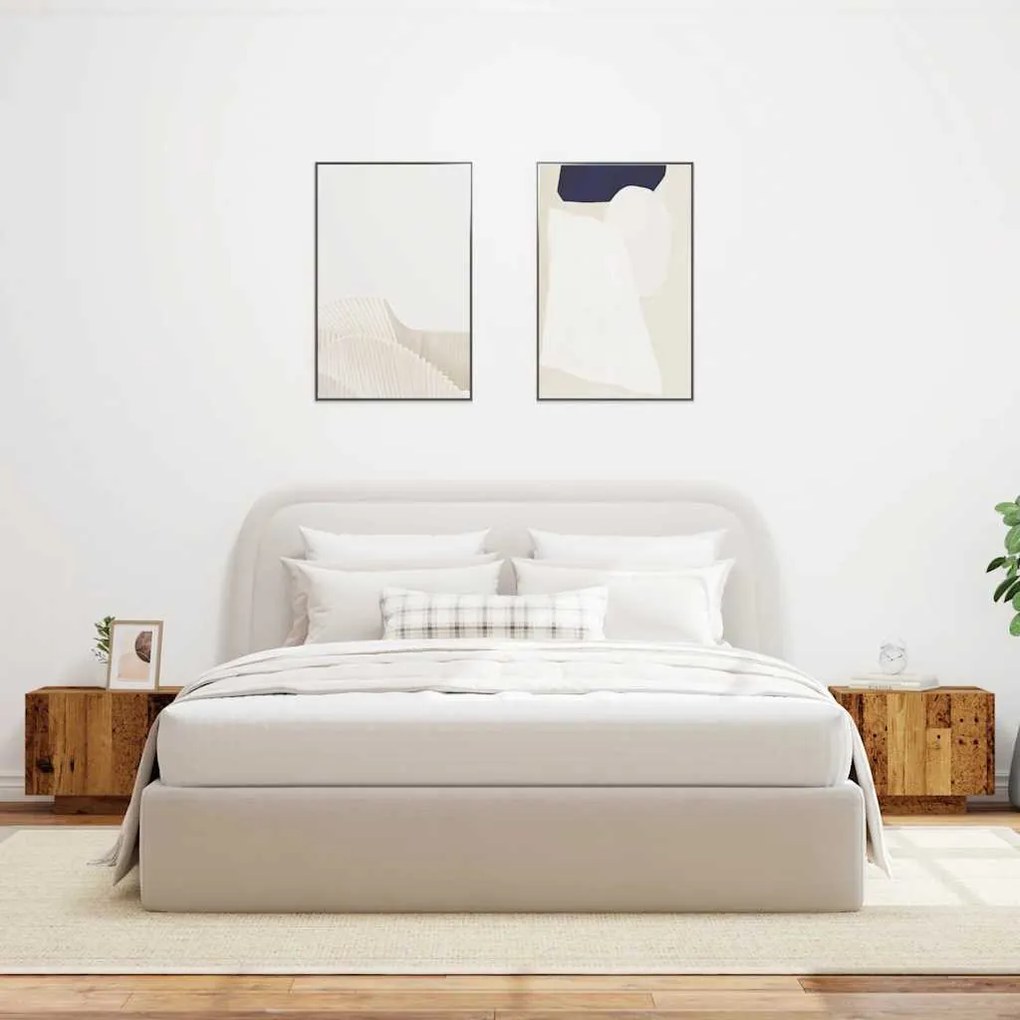 antik fa színű szerelt fa éjjeliszekrény 100 x 35 x 40 cm
