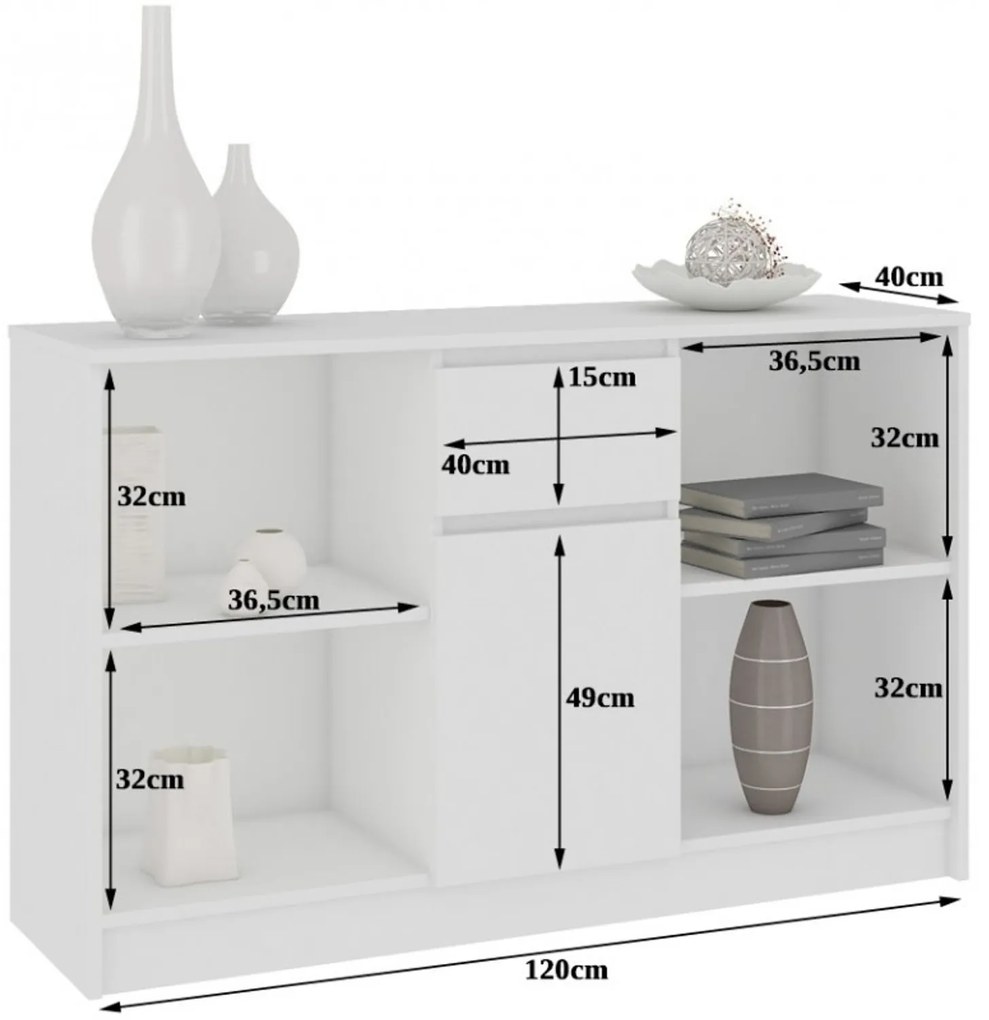 B-17 komód (fehér)