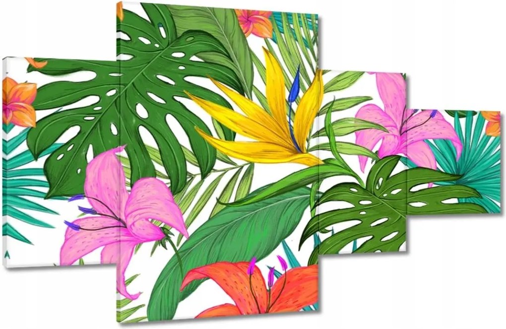 Vászonkép 130x80 Trópusi levelek Leaves