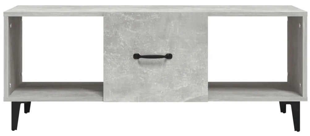 Betonszürke szerelt fa dohányzóasztal 102 x 50 x 40 cm