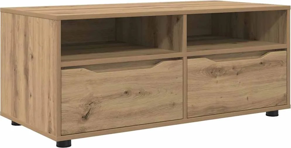 vidaXL TV szekrény fiókkal Artisan tölgy 100 x 48 x 43 cm Faanyag