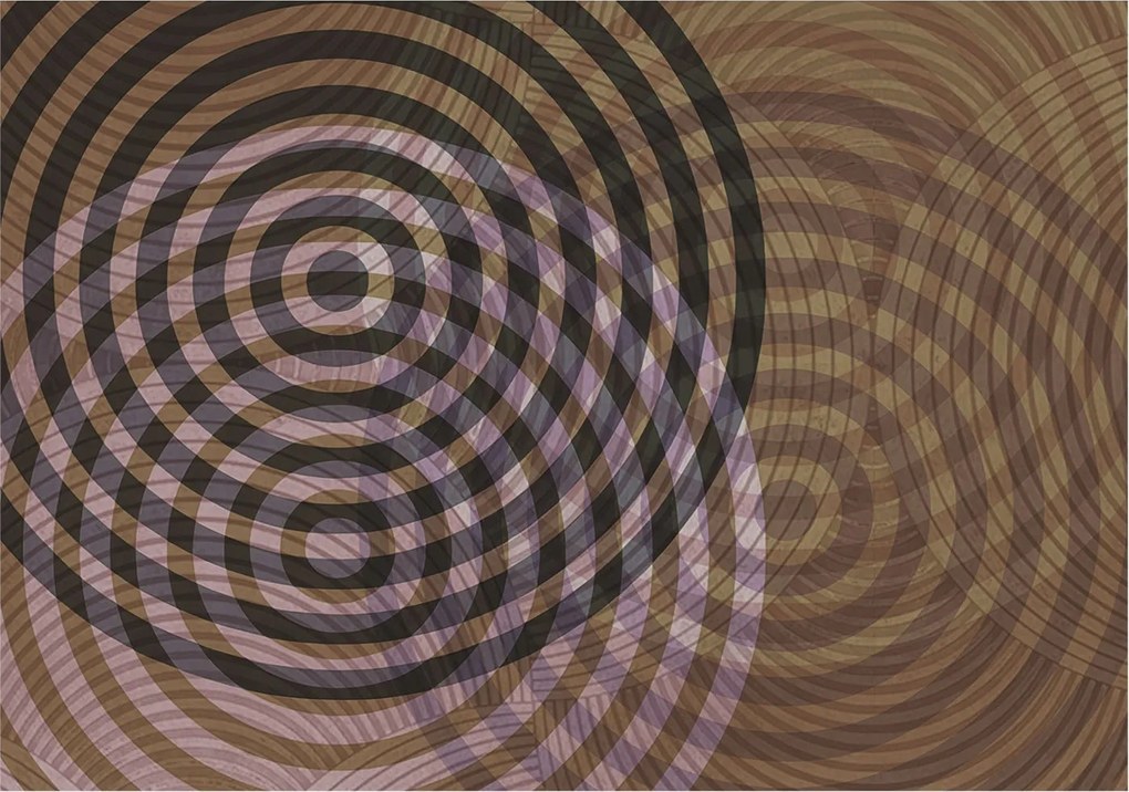 Fotótapéta Falra az előszoba konyhájába Hipnotizáló körök 312x219 Ragasztó