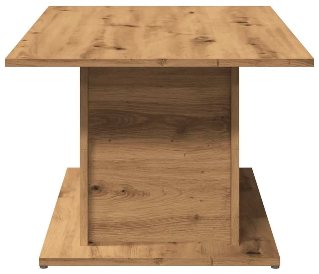 kézműves tölgy színű szerelt fa dohányzóasztal 102x55,5x40 cm