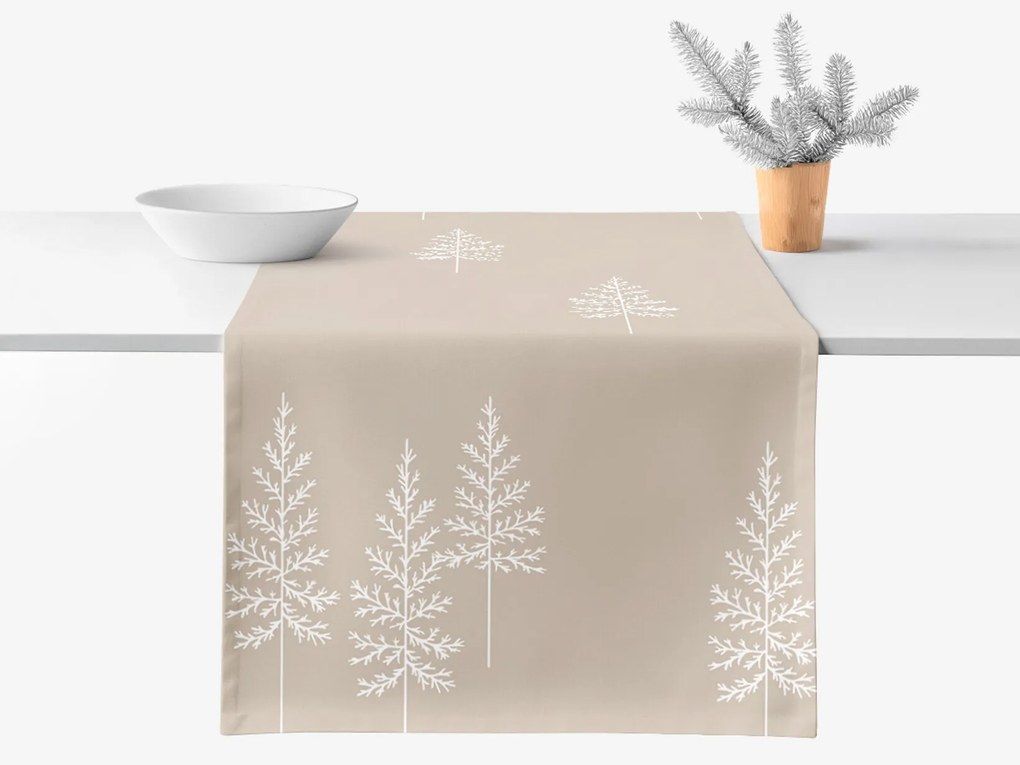 Goldea asztali futó - extra erős 100% pamut - északi fenyők 50x120 cm