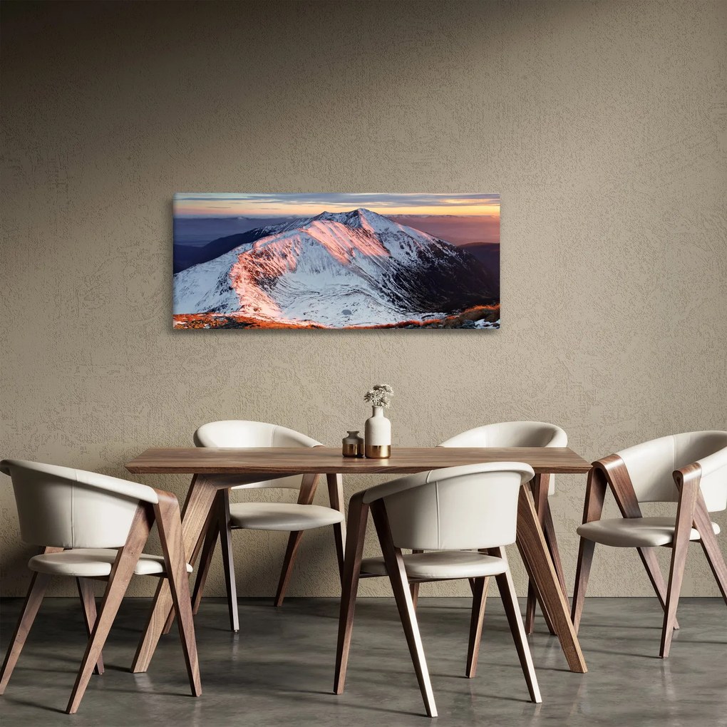 Kép - Téli hegyi panoráma II. (120x50 cm)