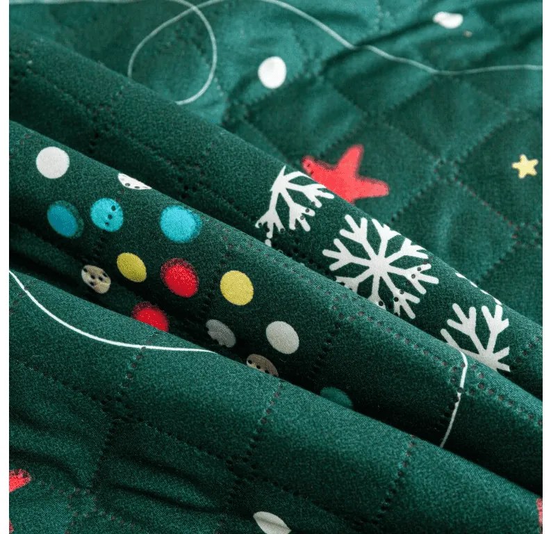 Ágytakaró CHRISTMAS DRIFT zöld Méret: 220 x 240 cm