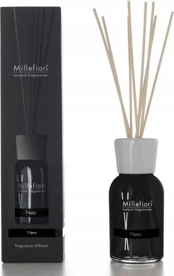 Millefiori Milano Nero 250 ml aroma diffúzor pálcika