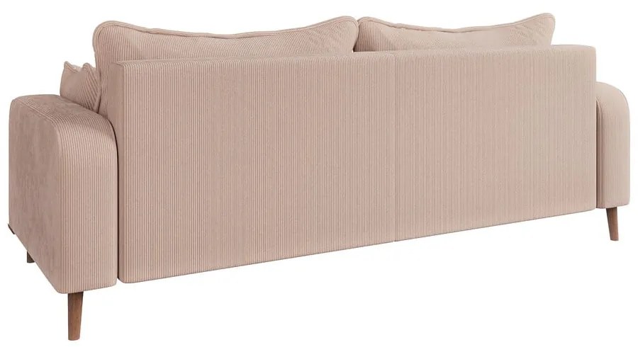 Bézs kordbársony kanapé 220 cm Beata – Ropez