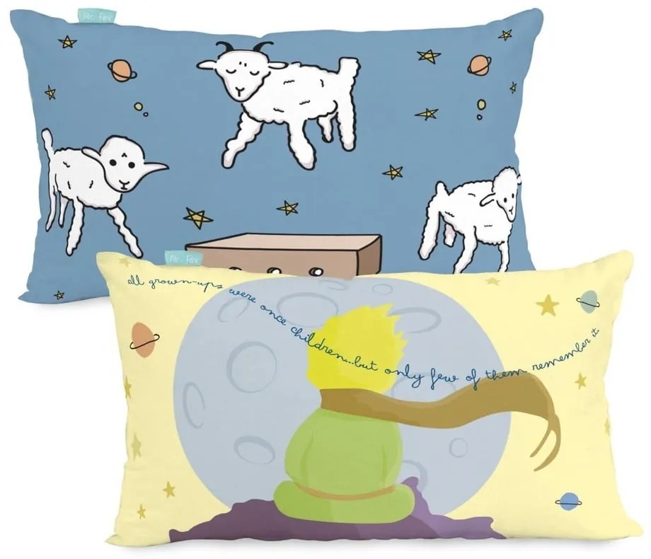 Kis herceg kétoldalas, pamut párnahuzat, 50 x 30 cm - Mr. Fox