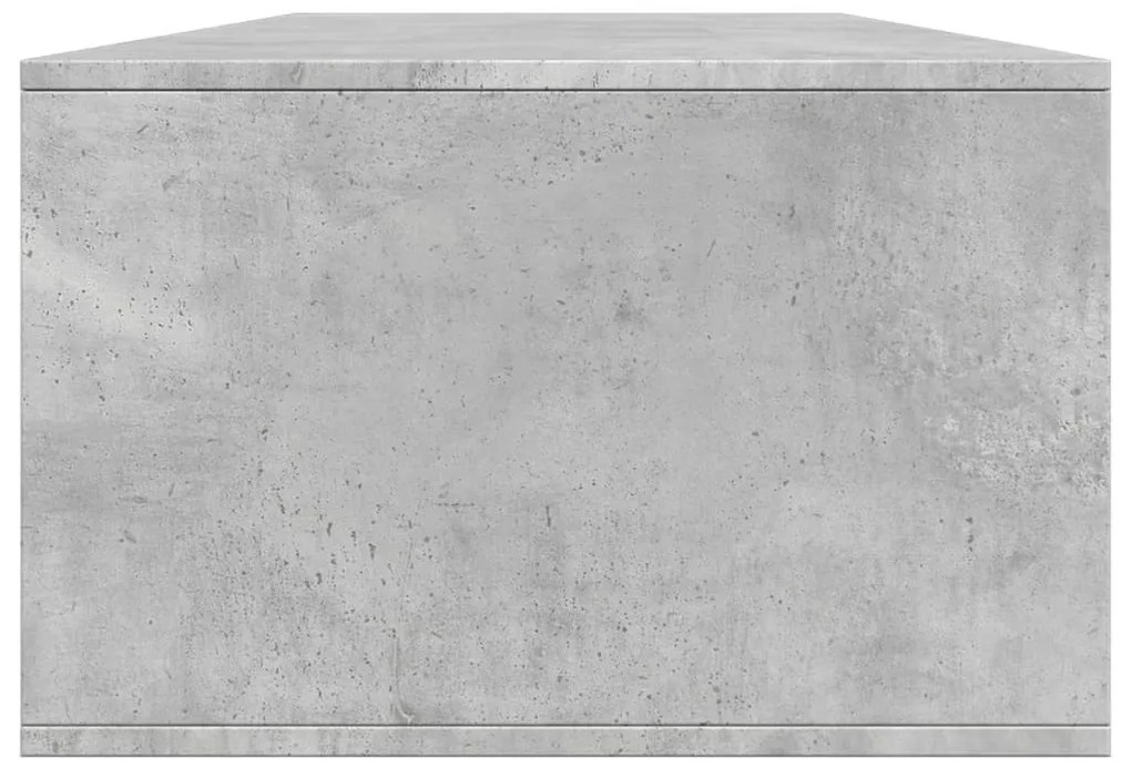 Betonszürke szerelt fa dohányzóasztal 102x55x35 cm