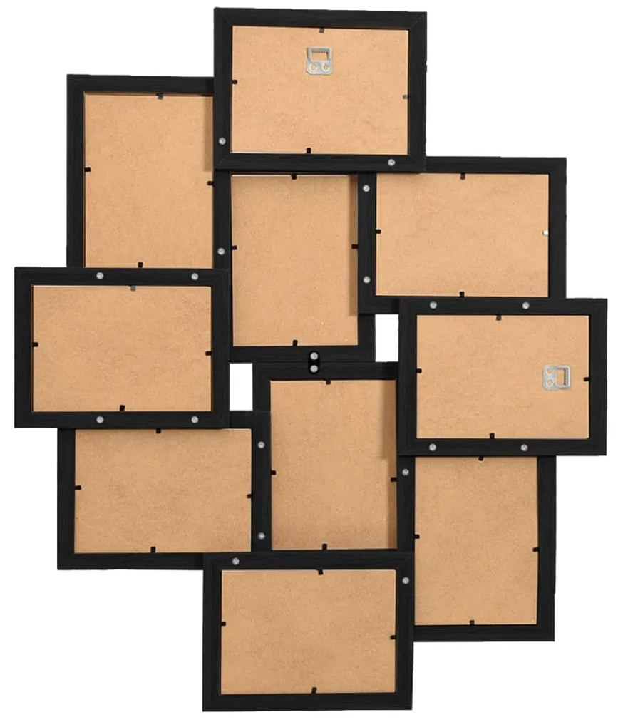 fekete MDF fényképkeretszett 10 db 10 x 15 cm-es képhez