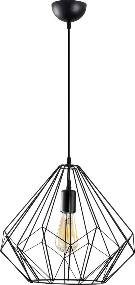 Diamond 703-S fekete vas függőlámpa, Ø37 cm
