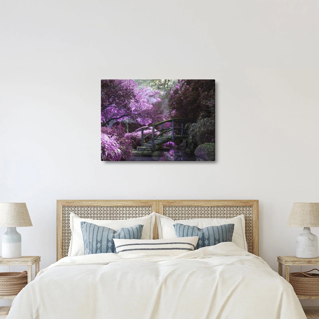 Kép - lila fák (70x50 cm)