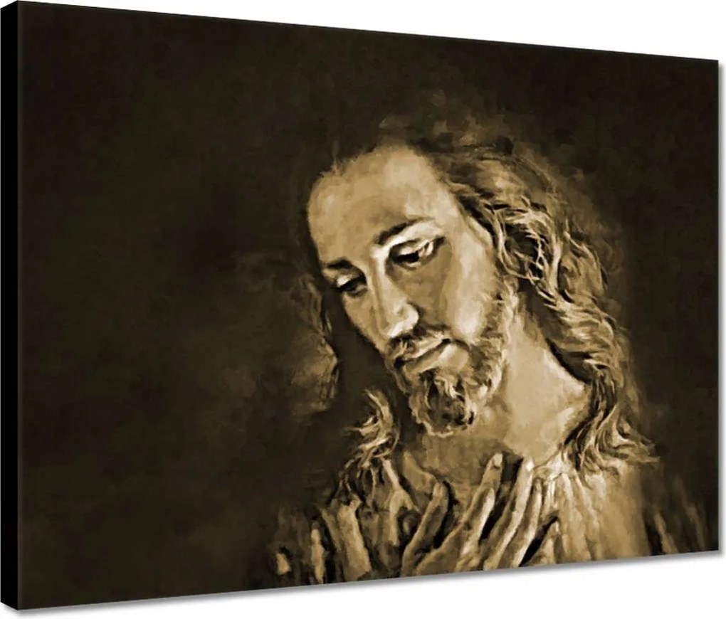 Vászonkép 40x30 Jézus Krisztus Szépia