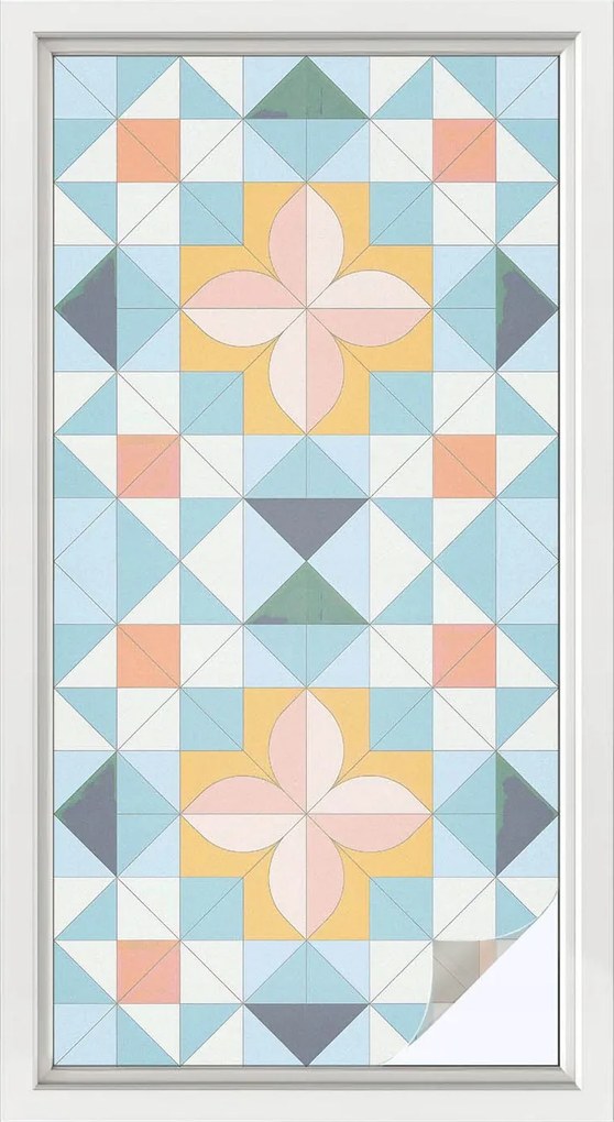 Ablakfólia öntapadós Adatvédelem Színes geometria 50x100